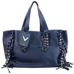 Valentino Women's C Rockee Studded Fringe Leather Tote Bag 4