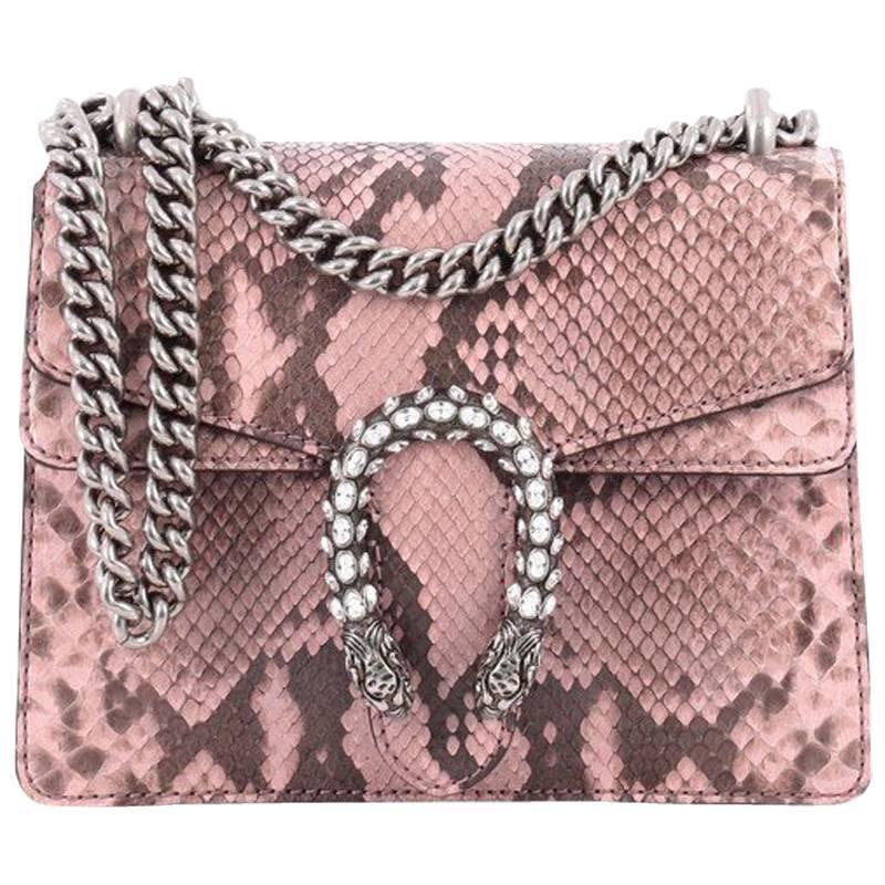 Gucci Dionysus Handbag Python with Embellished Detail Mini