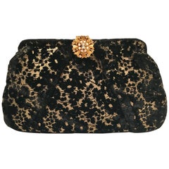Vintage Lace and Velvet Evening Bag by, Garay 5