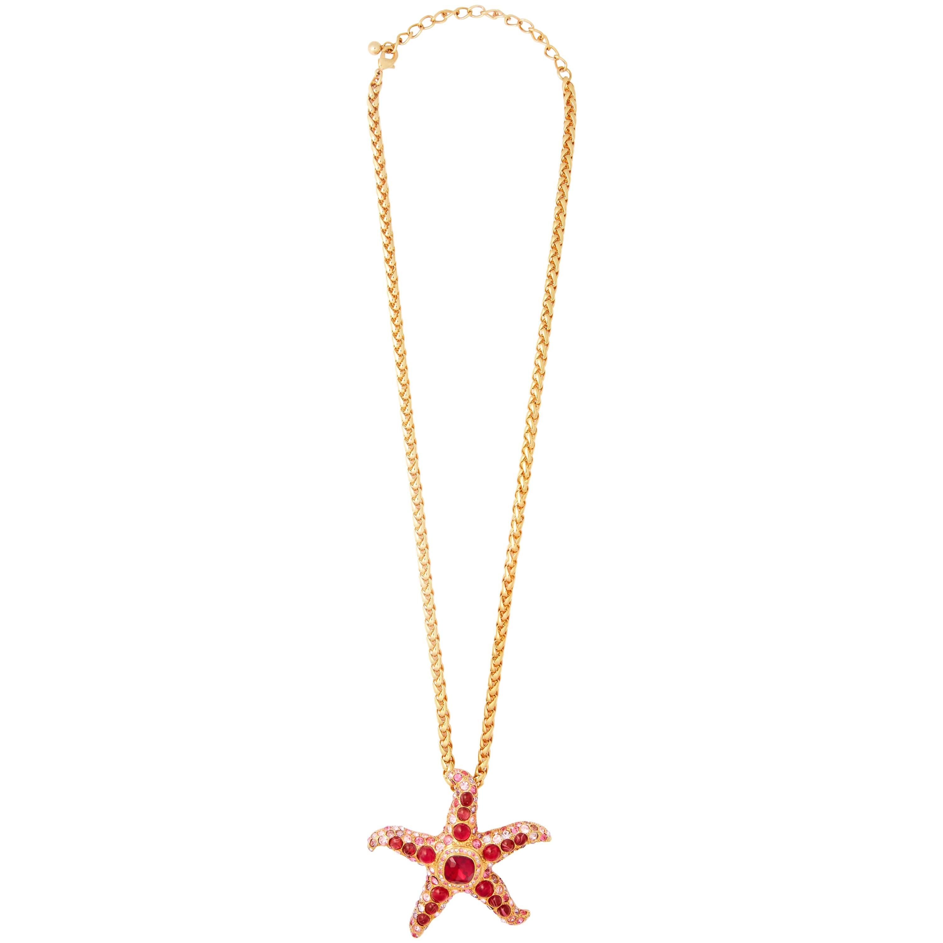Kenneth Jay Lane Starfish Necklace  For Sale