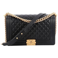 Chanel Boy Flap Bag Quilted Calfskin New Medium