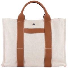 Hermes Sac Harnais Tote Toile and Leather MM
