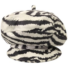 Vintage 1990s Isotta Zerri Zebra-Striped Hat