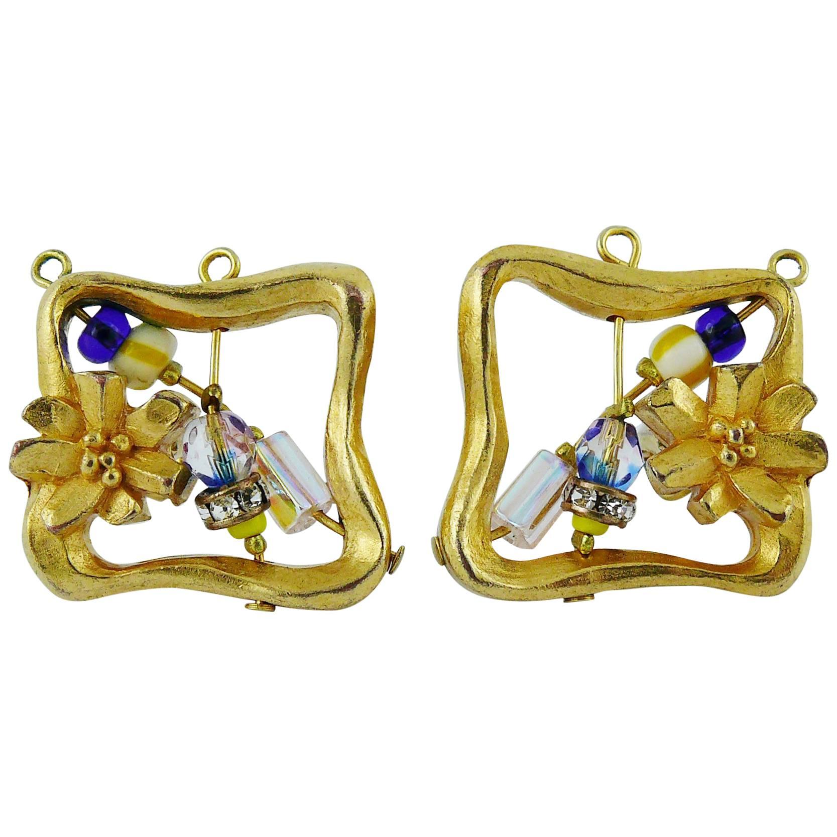 Christian Lacroix Vintage Jewelled Clip-On Earrings