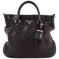 Prada Convertible Belted Satchel Vitello Soft Large