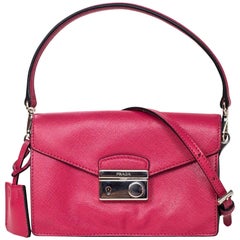 Prada Salmon Pink Saffiano Mini Sound Crossbody Bag with DB