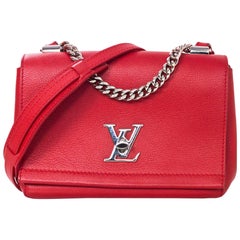 Louis Vuitton Red Lockme II BB Satchel Bag with DB