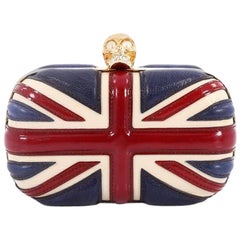 Alexander McQueen Britannia Skull Box Clutch Patent Small 9