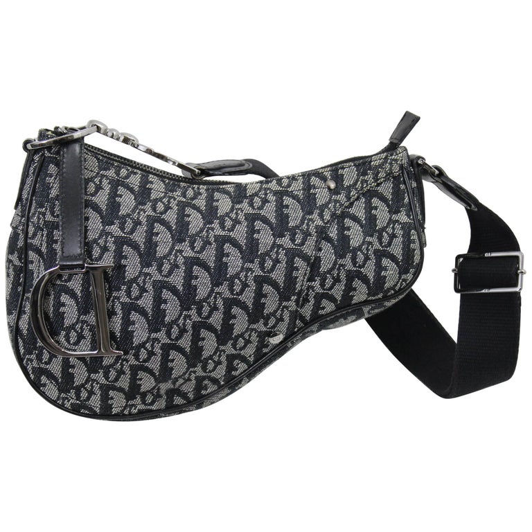 Christian Dio 22004 Saddle Bag by John Galliano in Monogam Canvas at