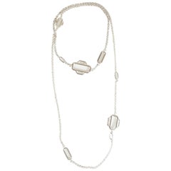 Hermes Sterling Silver Attelage Long Necklace - Circa 2015