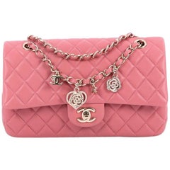 Pink Quilted Chanel Limited Tricolor Valentine Crystal Hearts