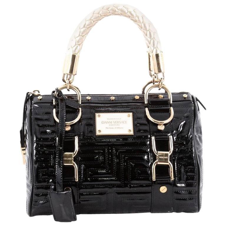 GIANNI VERSACE WHITE QUILTED PATENT LEATHER  SNAP OUT OF IT SMALL Bag at  1stDibs