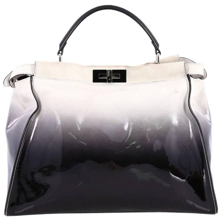 Fendi Peekaboo Handbag Ombre Patent Large
