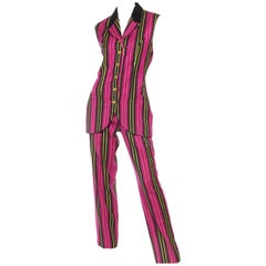 1990S GIANNI VERSACE Vest And Pant Ensemble Set