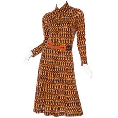 1970s Giovannozzi Italian Wool Jersey Dress for the Writer