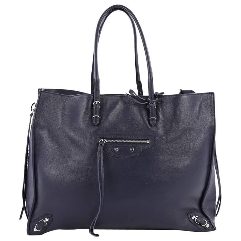 Balenciaga Papier A4 Zip Around Classic Studs Handbag Leather Large