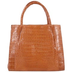 Nancy Gonzalez Convertible Tote Pleated Crocodile Large