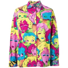 1991 GIANNI VERSACE Pop Art Marilyn Betty Boop shirt