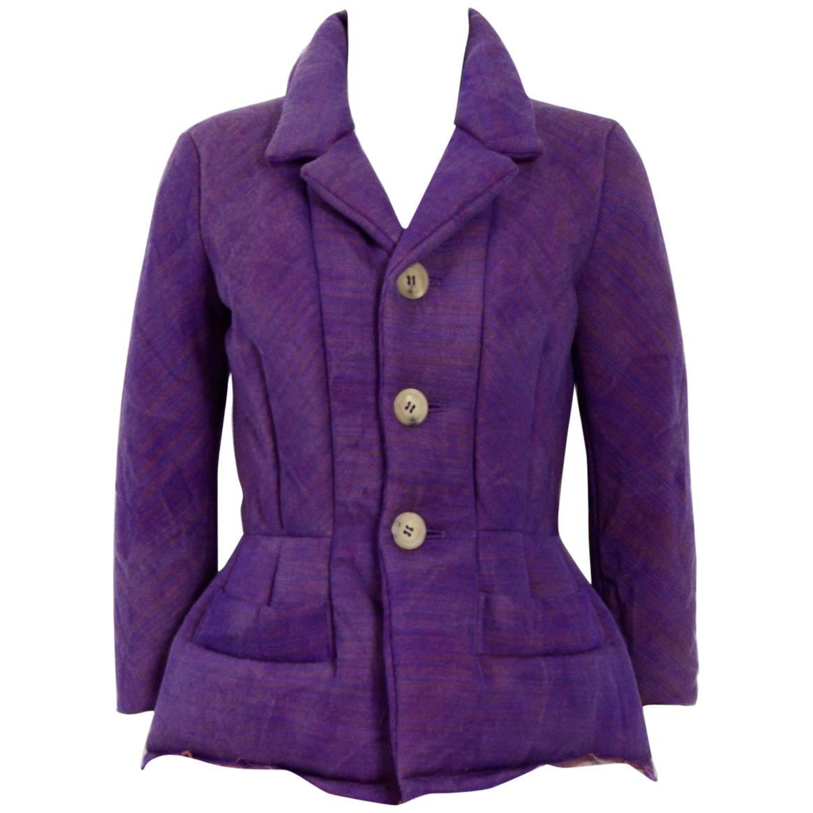 Comme Des Garcons Junya Watanabe 1990's Purple Wool Jacket