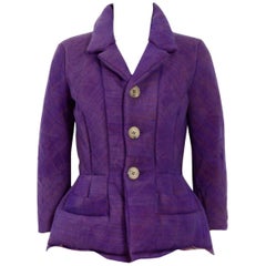 Comme Des Garcons Junya Watanabe 1990
s Purple Wool Jacket