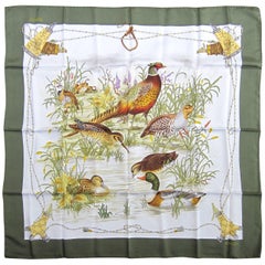 1990s New, Never Worn Gucci Wildlife Duck Silk Scarf 8