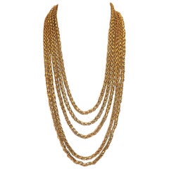 Yves Saint Laurent Vintage multi chain Rope necklace 10