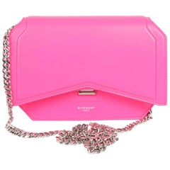 Givenchy Bow-cut Leather Chain Wallet Shoulder Bag - Shocking Pink