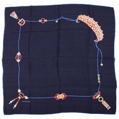 Cartier Silk Scarf - dark blue 10