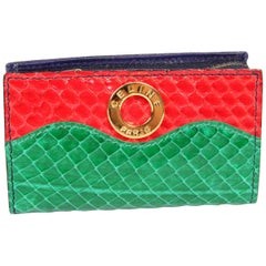 Celine Micro Wallet Python Leather Vintage - red/green/blue/yellow