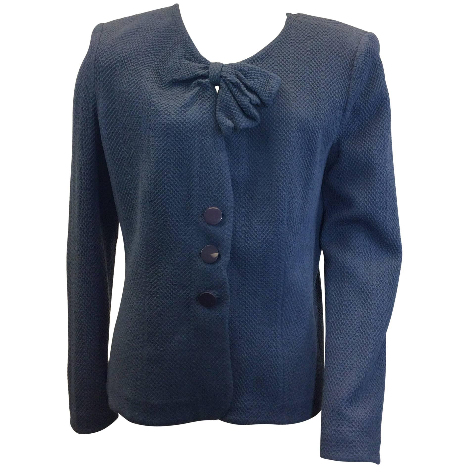 Armani Blue Bow Jacket For Sale