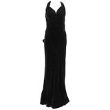 Image of Black velvet evening gown, Coco Chanel, 1930s (photo