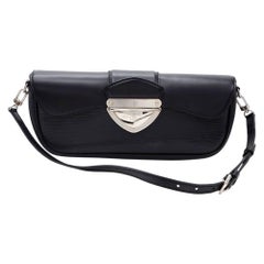 Louis Vuitton Pochette Montaigne Black Epi Leather Shoulder Hand Bag