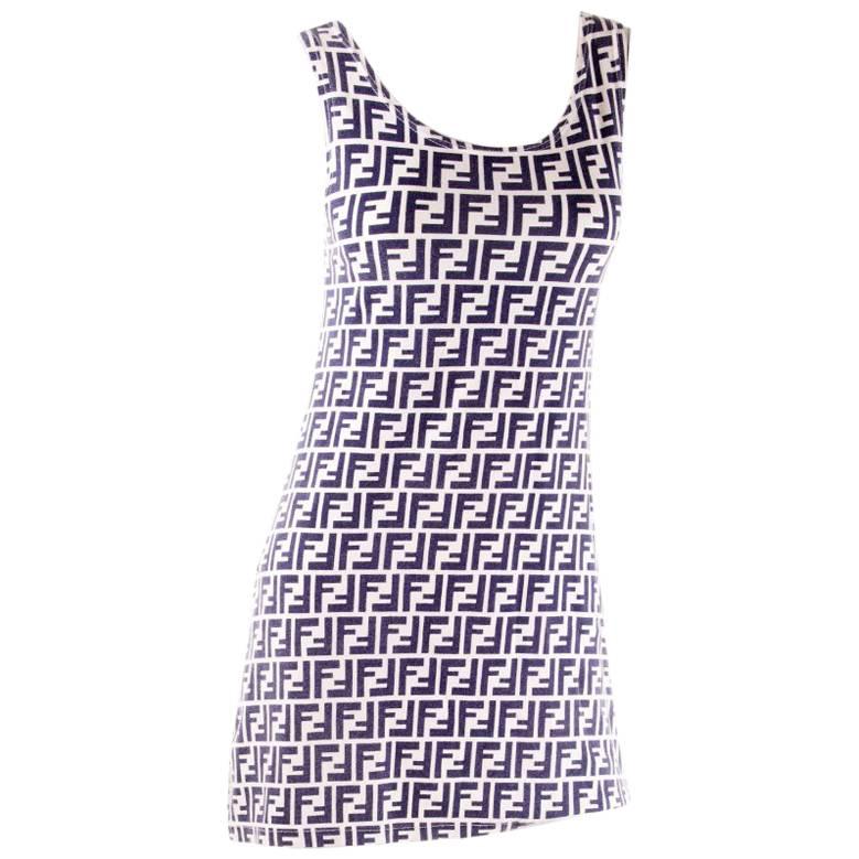 Fendi Monogram Print Dress For Sale