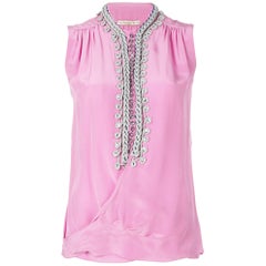 Balenciaga Embellished Silk Blouse 8