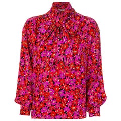 Yves Saint Laurent Vintage Floral Print Blouse 3