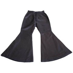 Gianni Versace Atelier Dramatic Vintage Black Leather Pant 40 / 6