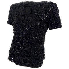 1960s Beaded Sequins Sweater 11