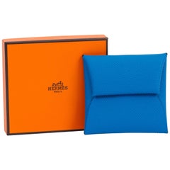 Hermes Blue Zanzibar Coin Case New in Box