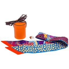 New in Box Hermès Multicolor Fish Silk Twilly Scarf 6