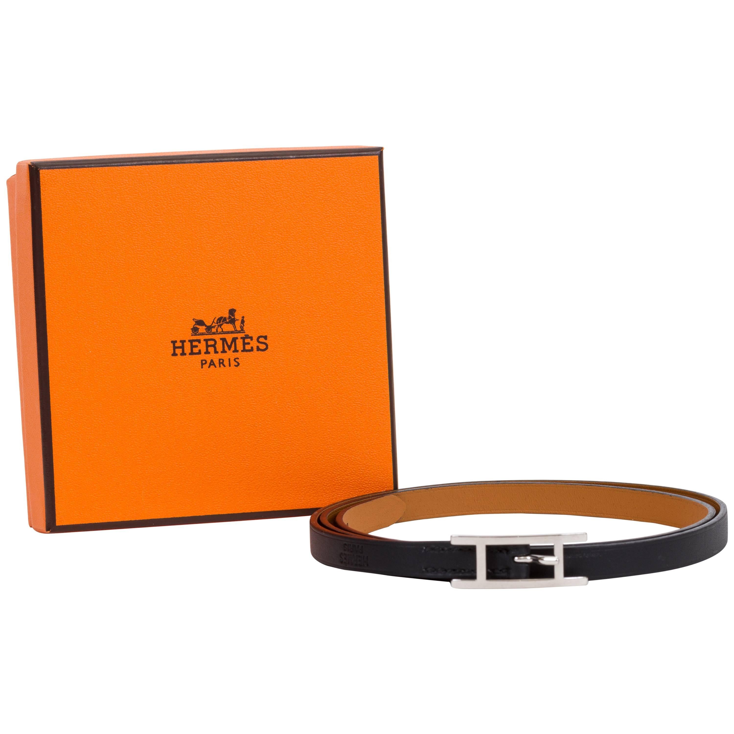 New in Box Hermes Black & Gold 4 Wraps Bracelet
