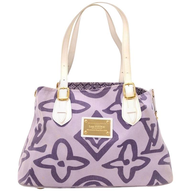 Louis Vuitton Tahitienne Cabas PM Leather x Cotton Tote Handbag – Limited