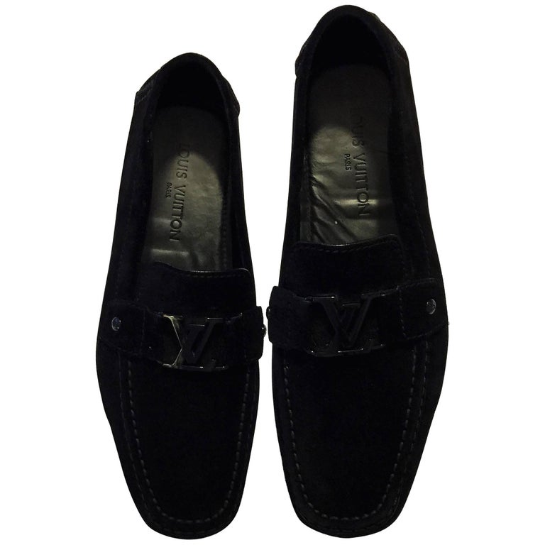 LOUIS VUITTON Men's Black Suede Monte Carlo Slip-On Moccasin Loafers  (Intrepide) at 1stDibs | louis vuitton loafers men, modèles 3d intrepides, louis  vuitton mens loafers