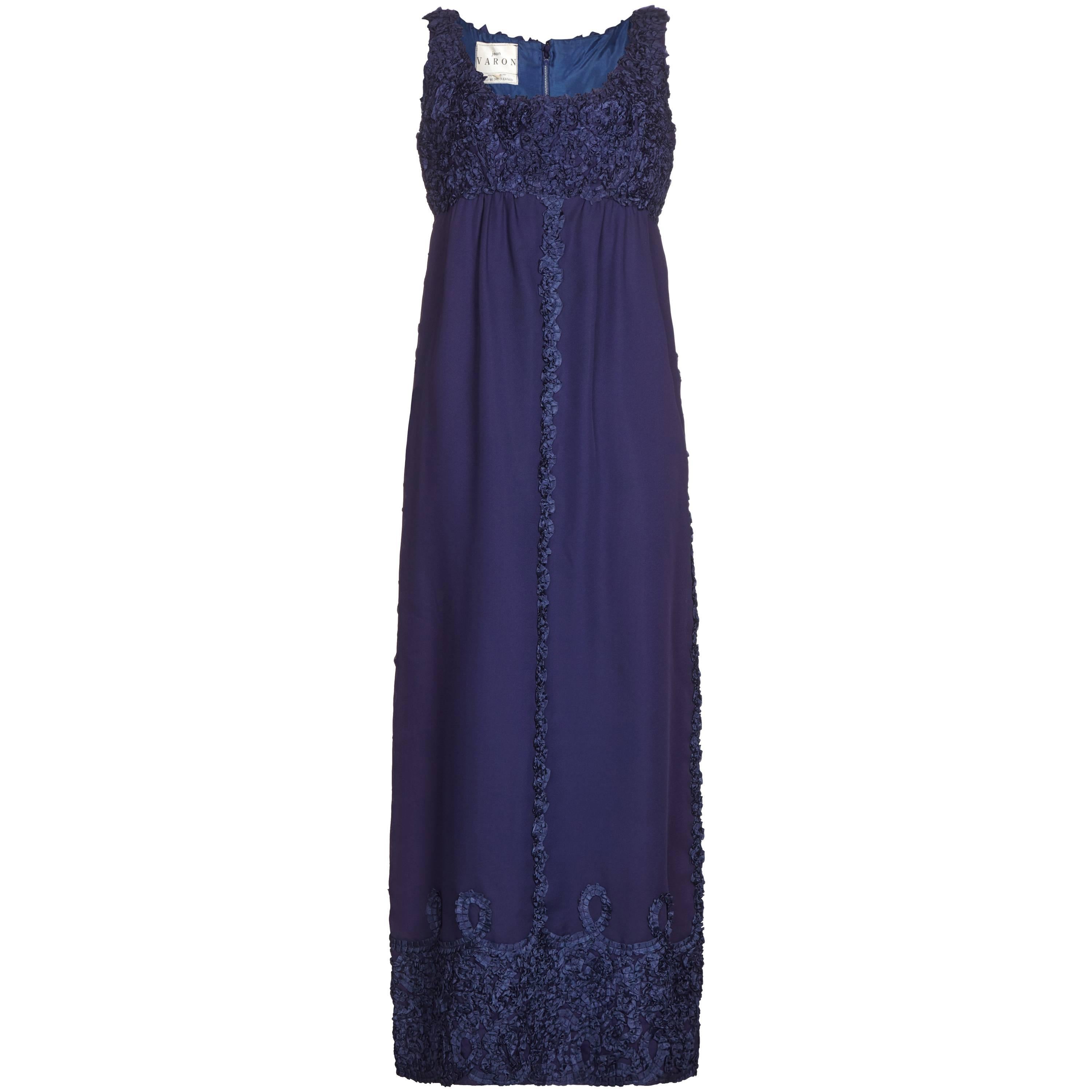 midnight blue evening dress