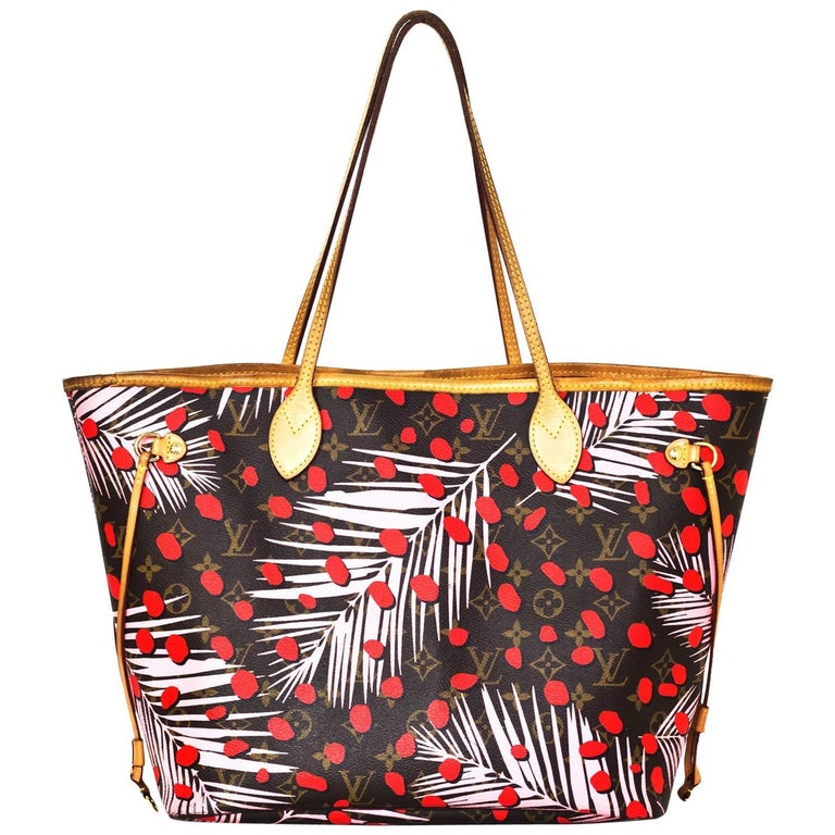 Louis Vuitton Limited Edition Palm Spring Jungle Neverfull MM Tote Bag For Sale at 1stdibs