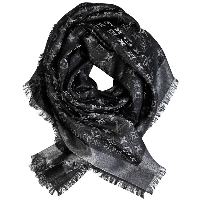 Louis Vuitton Gray Monogram Shine Shawl