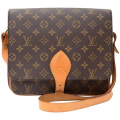 Vintage Louis Vuitton Cartouchiere GM Monogram Canvas Shoulder Bag