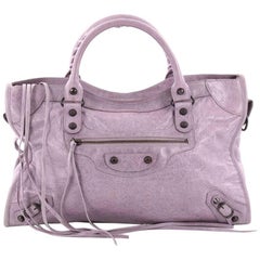 Balenciaga City Classic Studs Handbag Leather Medium