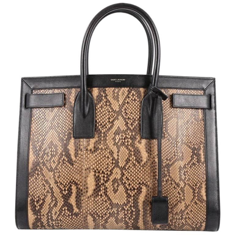 Saint Laurent Sac De Jour Handbag Python Medium