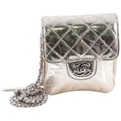 Chanel Wallet on Chain Flap Quilted Metallic Calfskin Mini