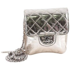 Chanel Wallet on Chain Flap Quilted Metallic Calfskin Mini 3
